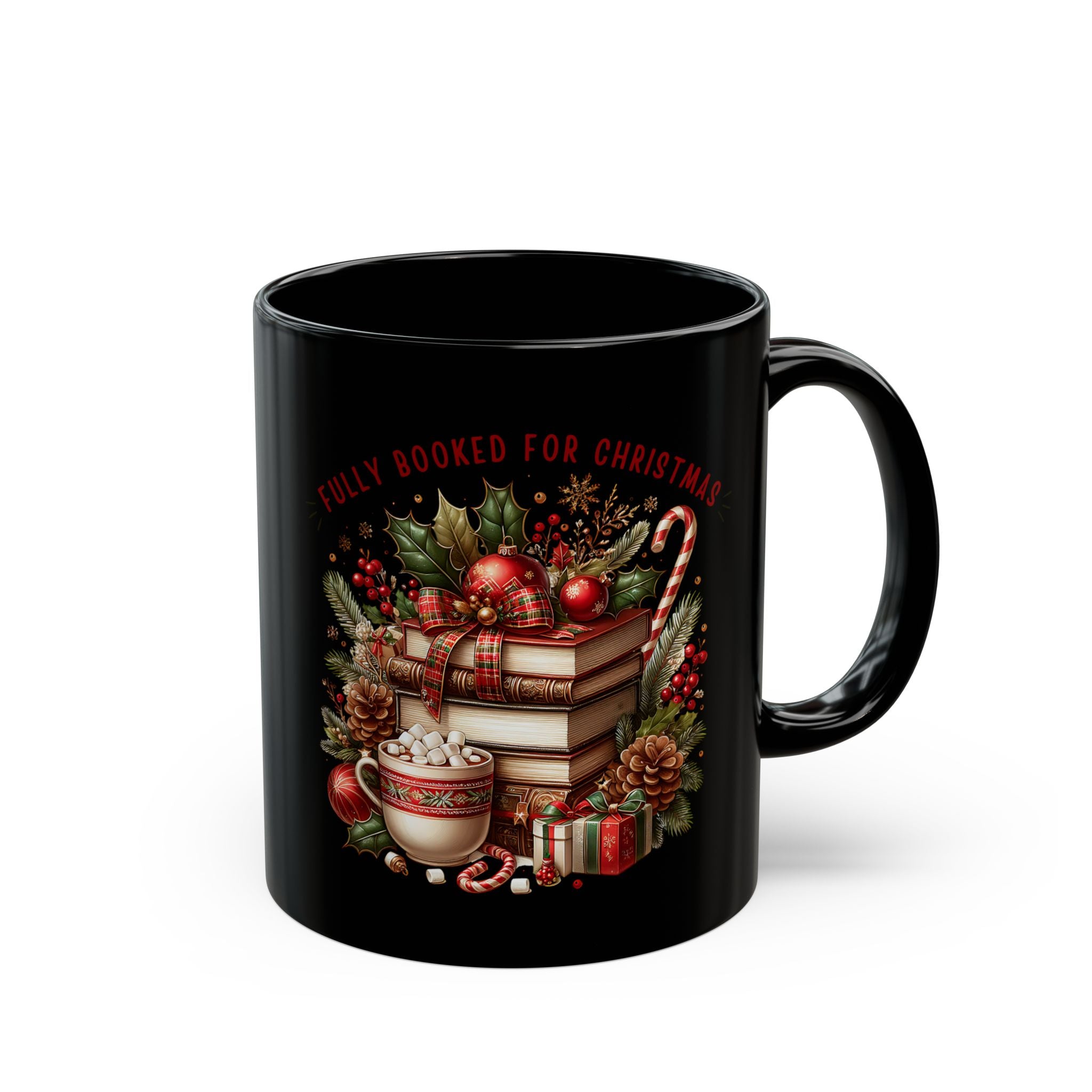 Holiday Reading Mug – Fully Booked for Christmas Cup Black