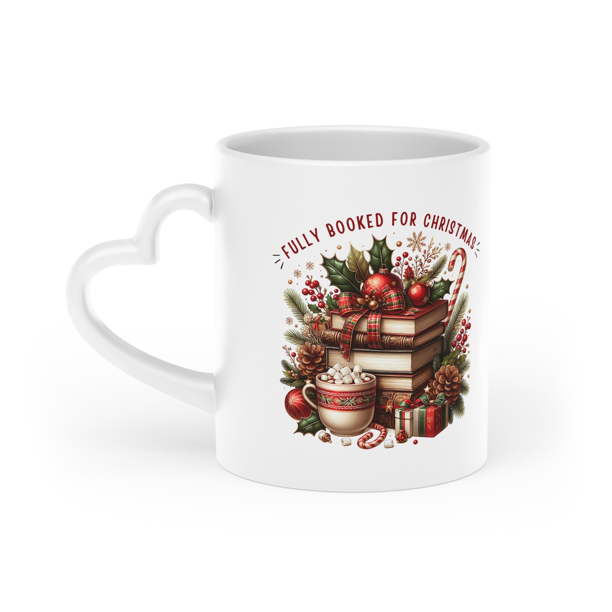Heart-Shaped Christmas Mug