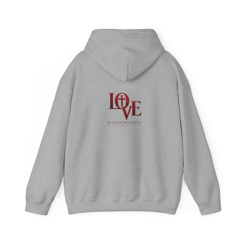 LOVE Christian Hoodie | 1 John 4:19 Bible Verse Hoodie