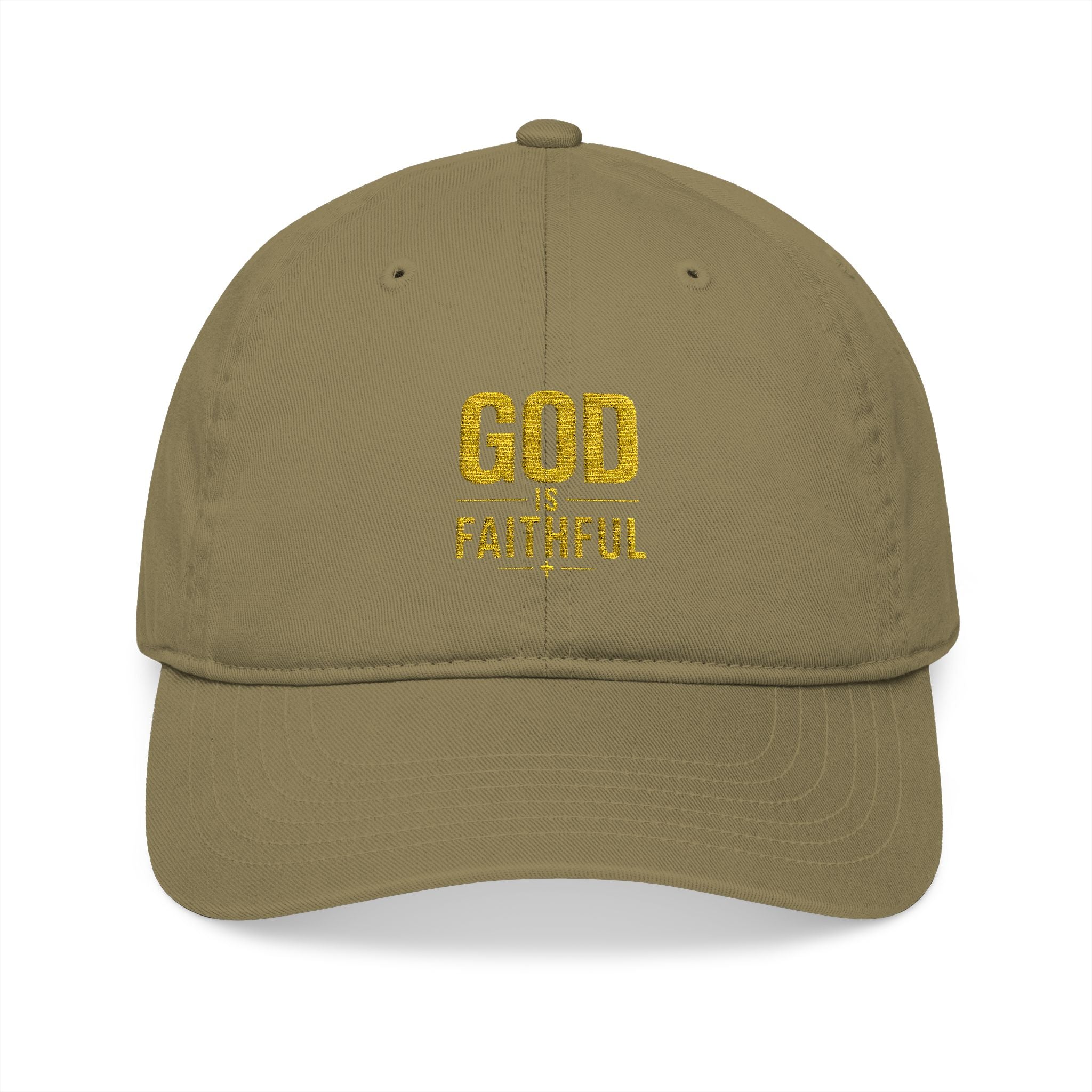 God Is Faithful Organic Embroidered Cap | Christian Faith Hat