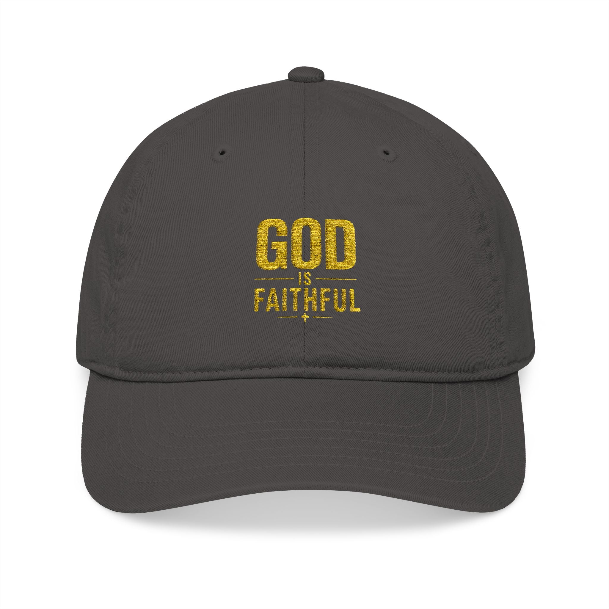 God Is Faithful Organic Embroidered Cap | Christian Faith Hat