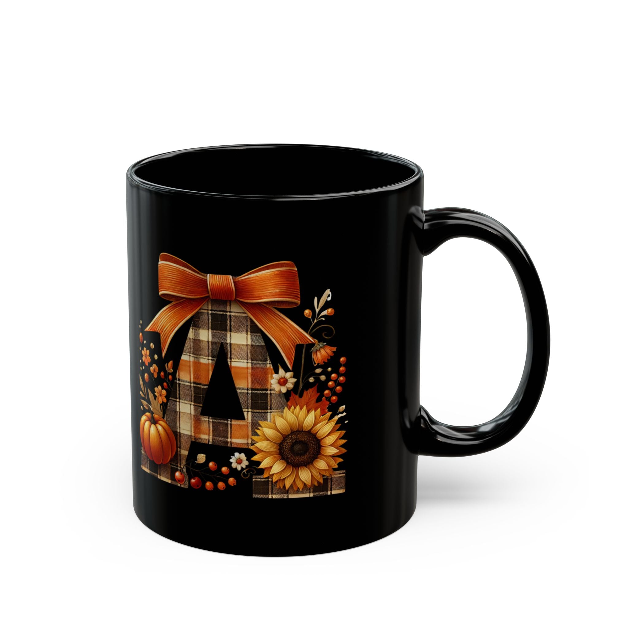 Autumn Bow Floral Mug | Fall Coffee Cup | Cozy Thanksgiving Gift & Pumpkin Decor Drinkware