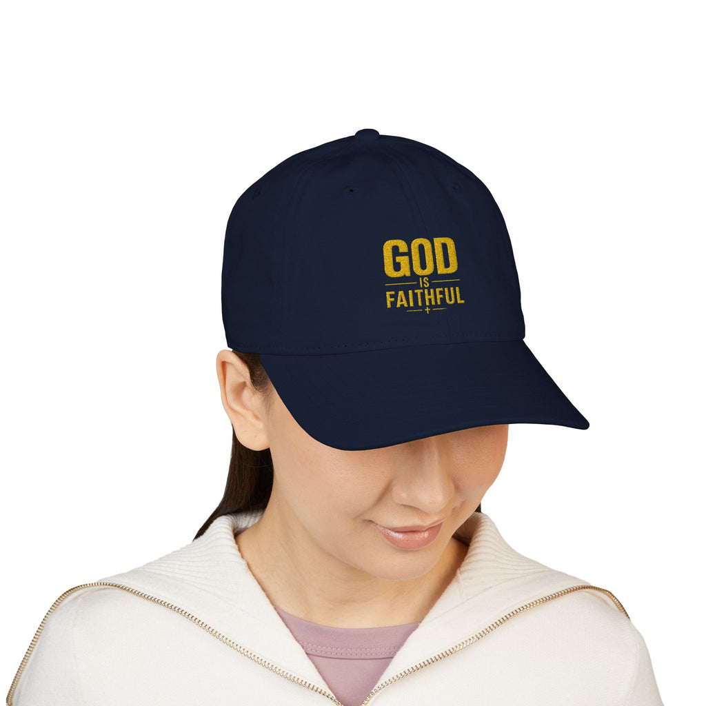 God Is Faithful Organic Embroidered Cap | Christian Faith Hat
