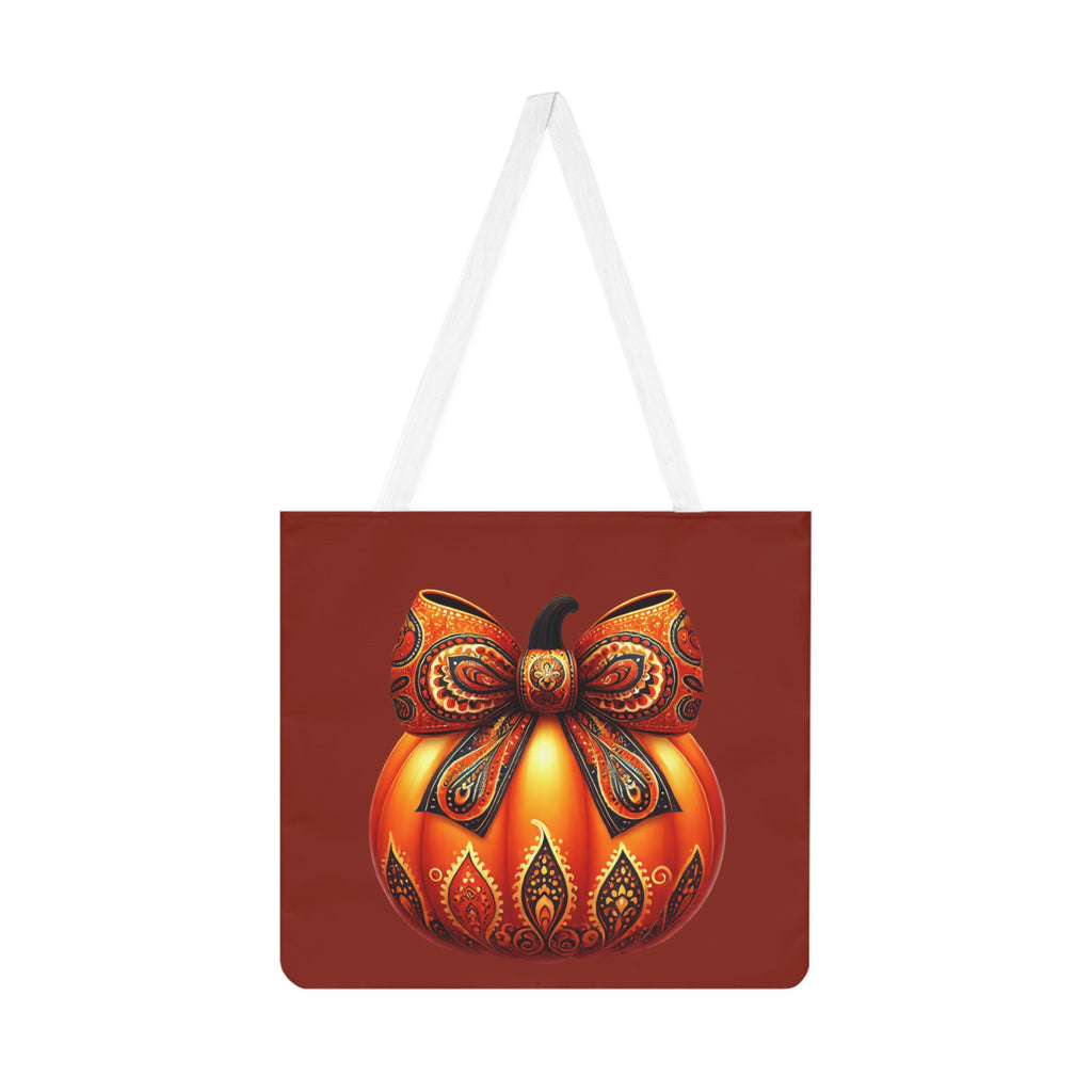 Paisley Pumpkin Tote Bag – Autumn All-Over Print Carryall, Stylish Fall Accessory
