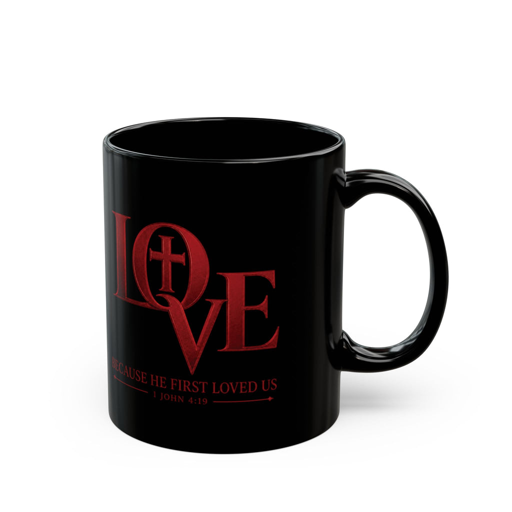 LOVE Christian Mug Black