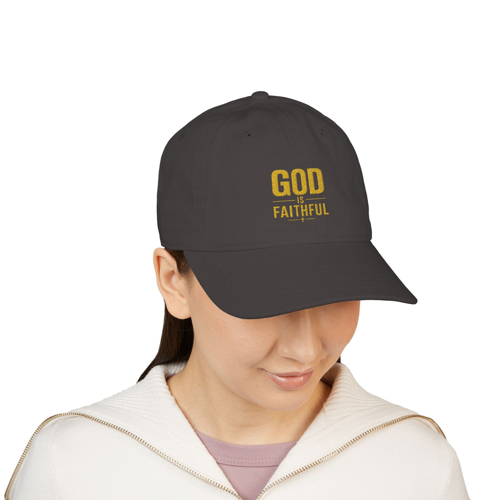 God Is Faithful Organic Embroidered Cap | Christian Faith Hat