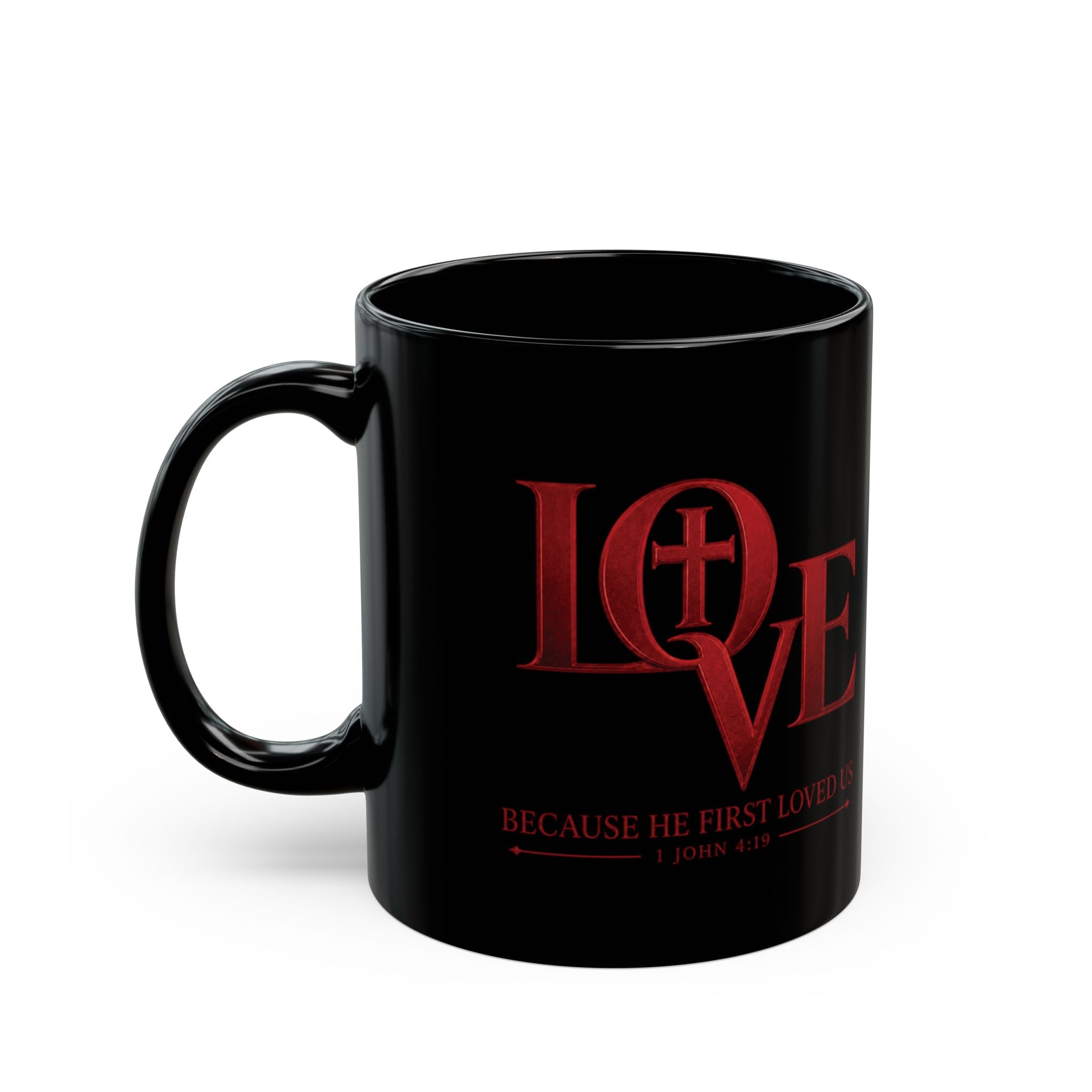 LOVE Christian Mug Black