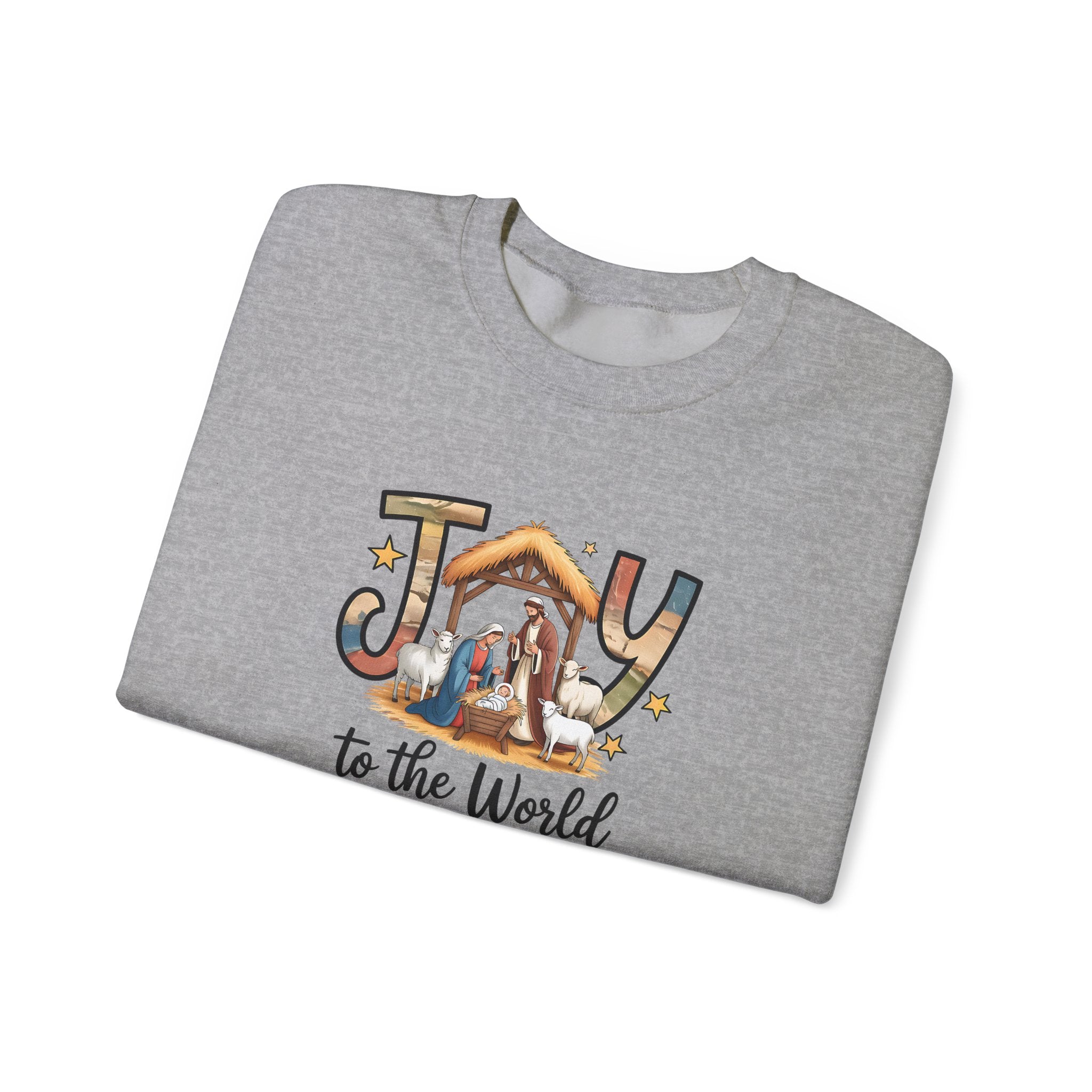 Joy to the World Sweatshirt – Christian Faith Crewneck, Inspirational Apparel