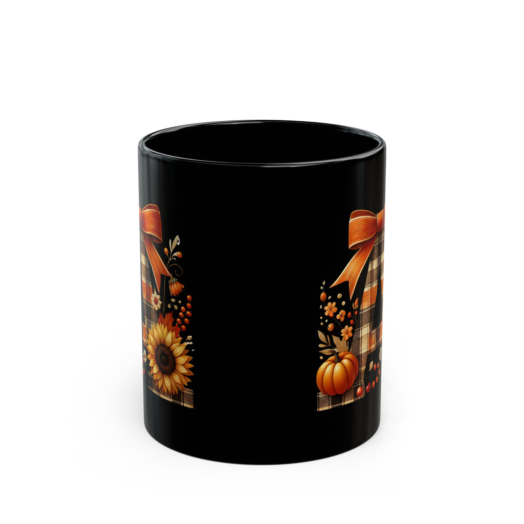 Autumn Bow Floral Mug | Fall Coffee Cup | Cozy Thanksgiving Gift & Pumpkin Decor Drinkware