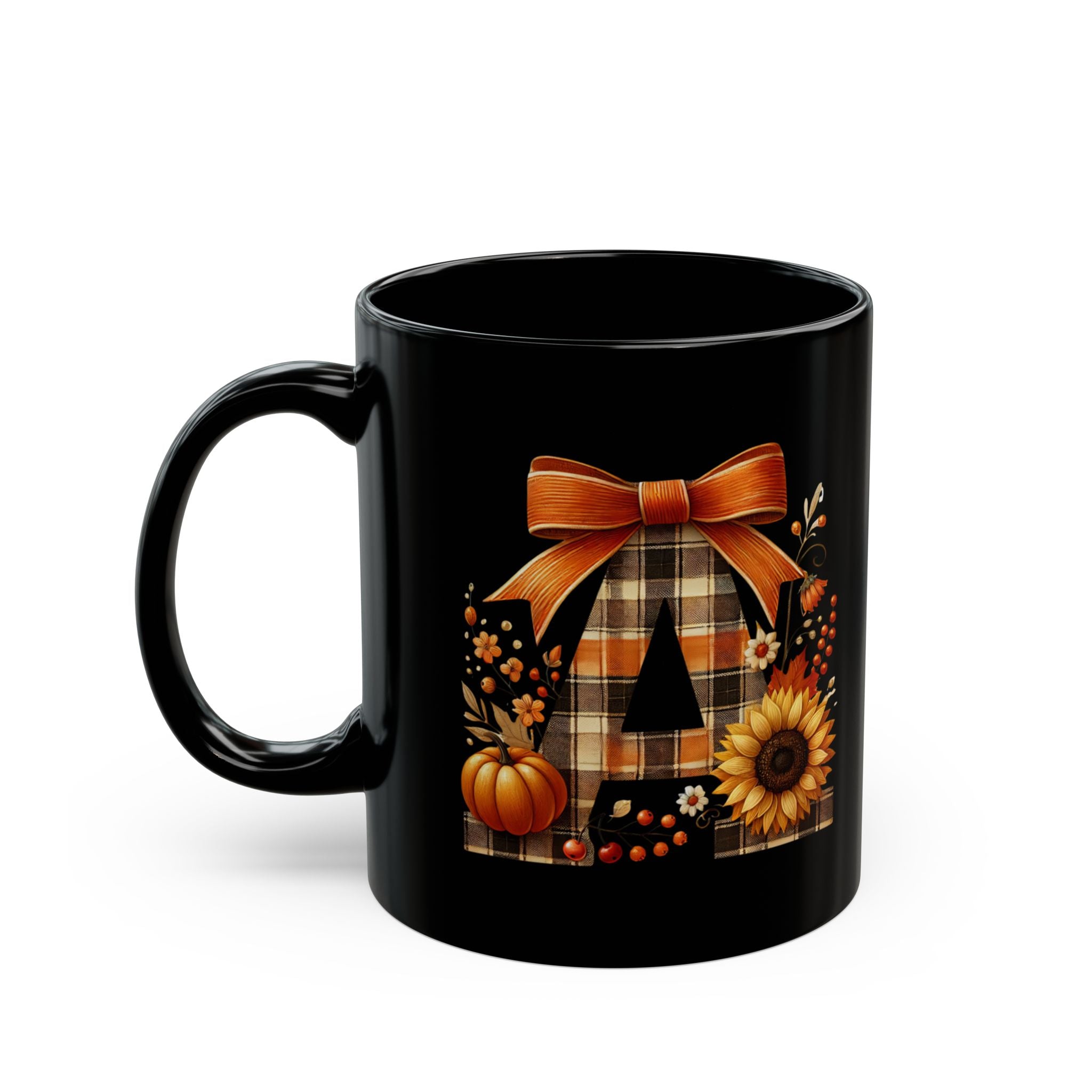 Autumn Bow Floral Mug | Fall Coffee Cup | Cozy Thanksgiving Gift & Pumpkin Decor Drinkware