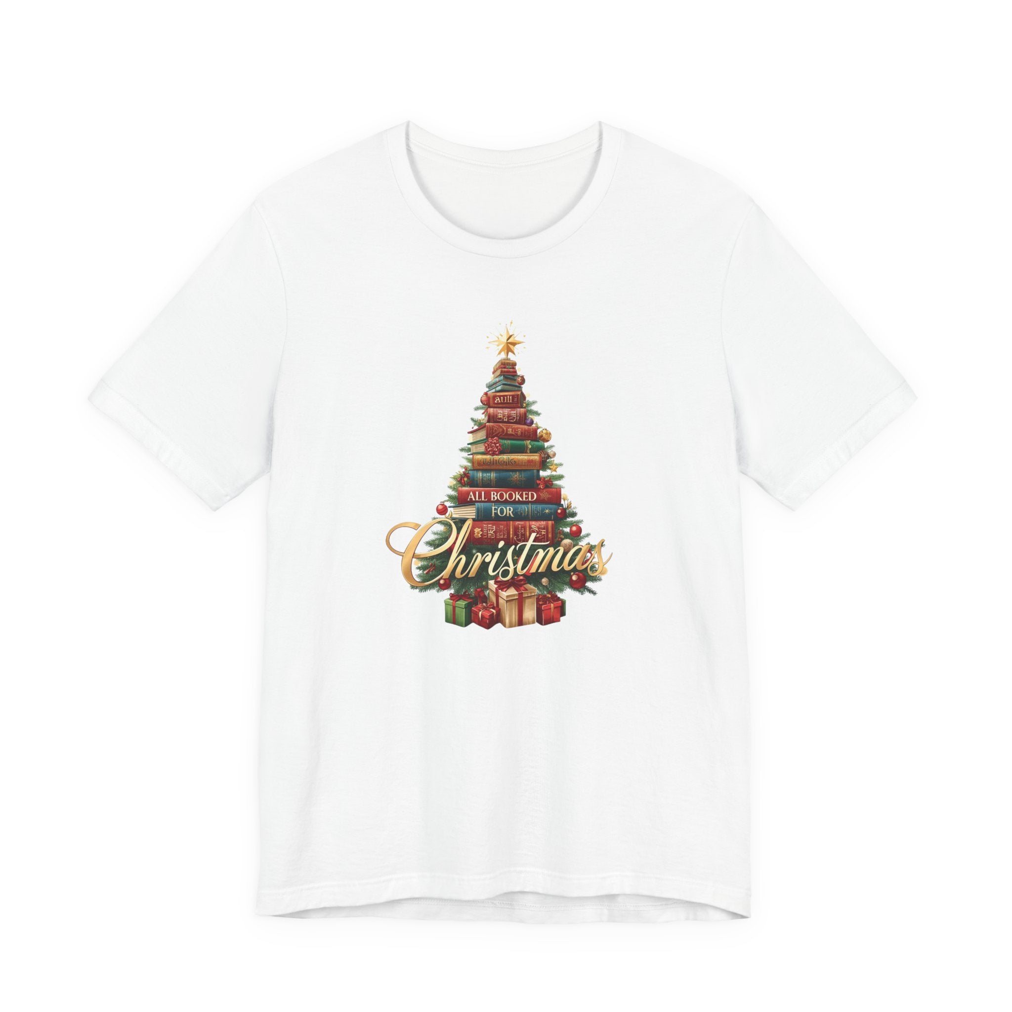 All Booked for Christmas T-Shirt – Festive Book Lover Holiday Tee