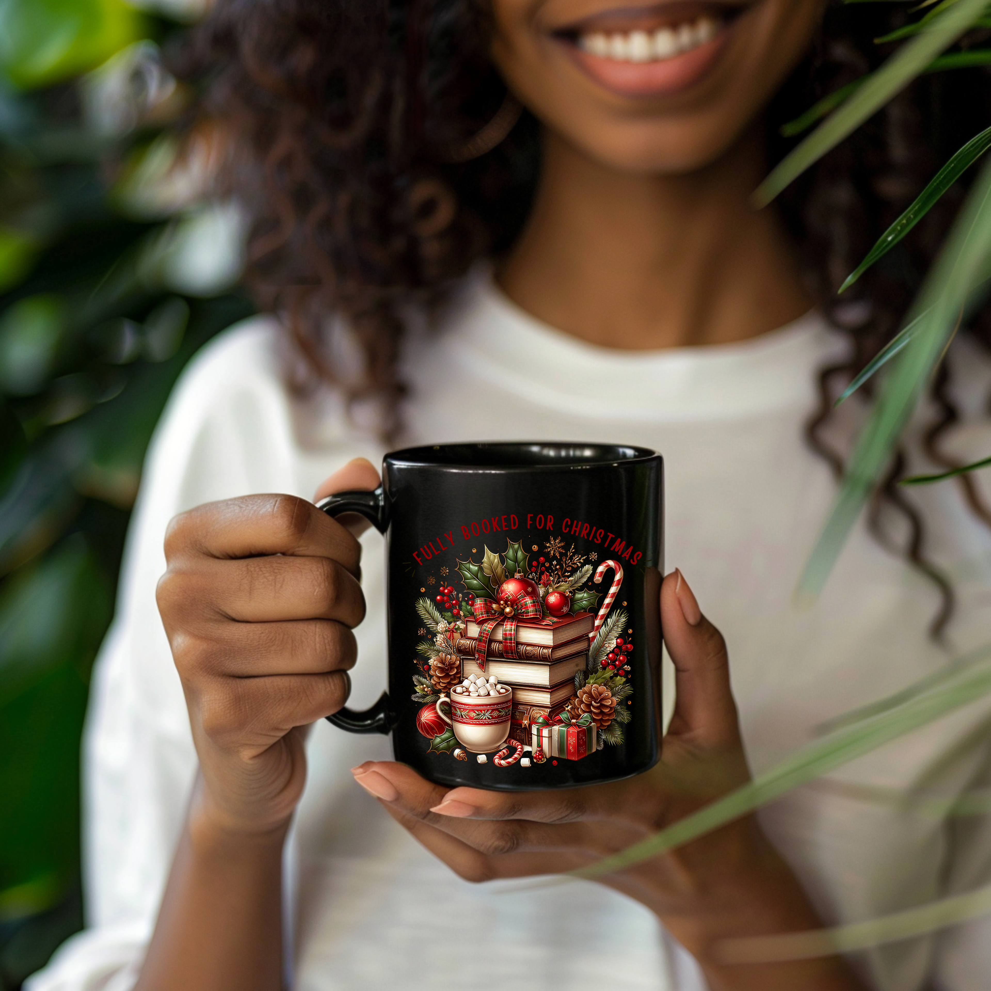 Holiday Reading Mug – Fully Booked for Christmas Cup Black