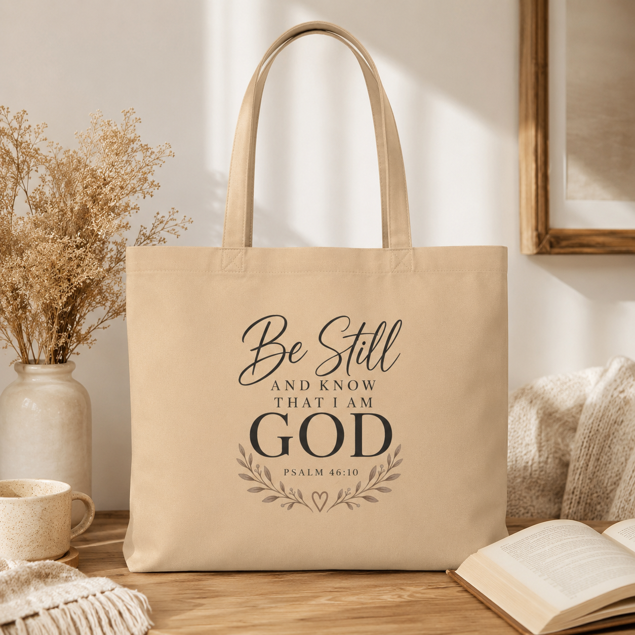 Be Still and Know Christian Tote Bag