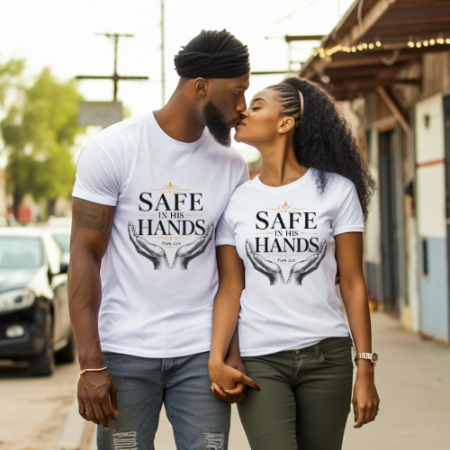 Safe in His Hands Christian T-Shirt
