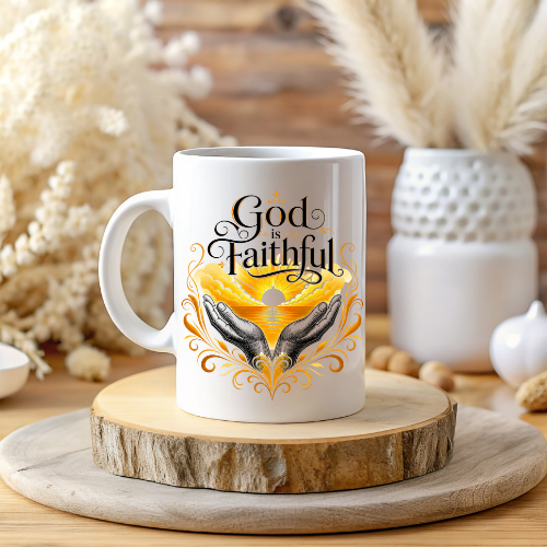 God Is Faithful Christian Mug