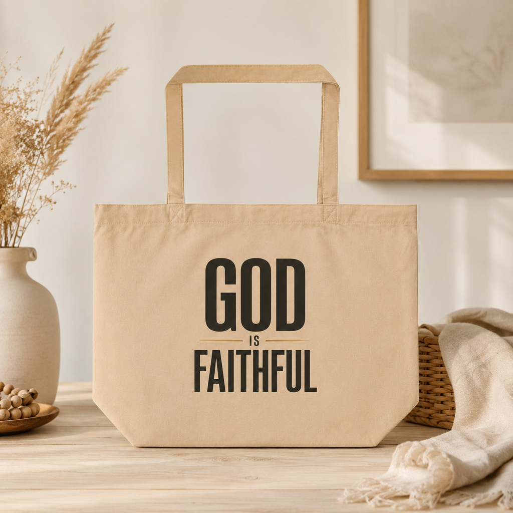 God Is Faithful Everyday Christian Tote Bag
