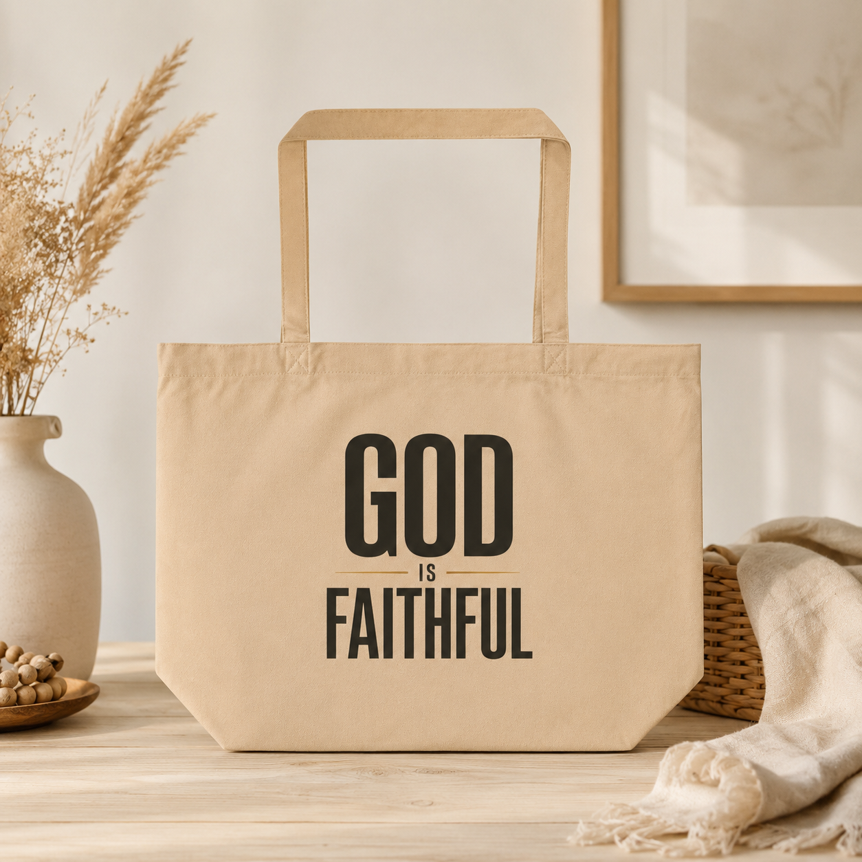 God Is Faithful Everyday Christian Tote Bag