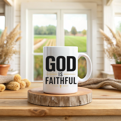 God Is Faithful Christian Mug