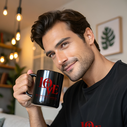 LOVE Christian Mug Black