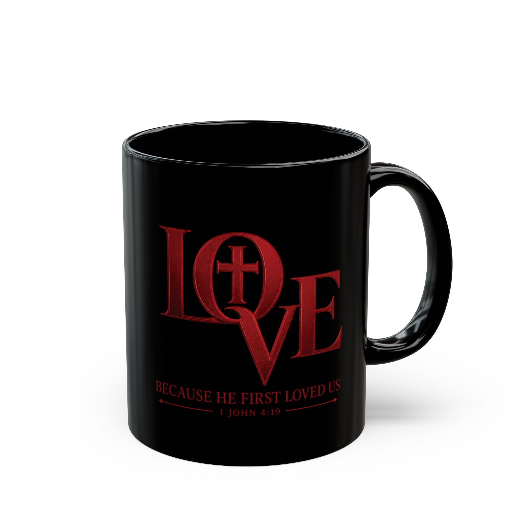LOVE Christian Mug Black