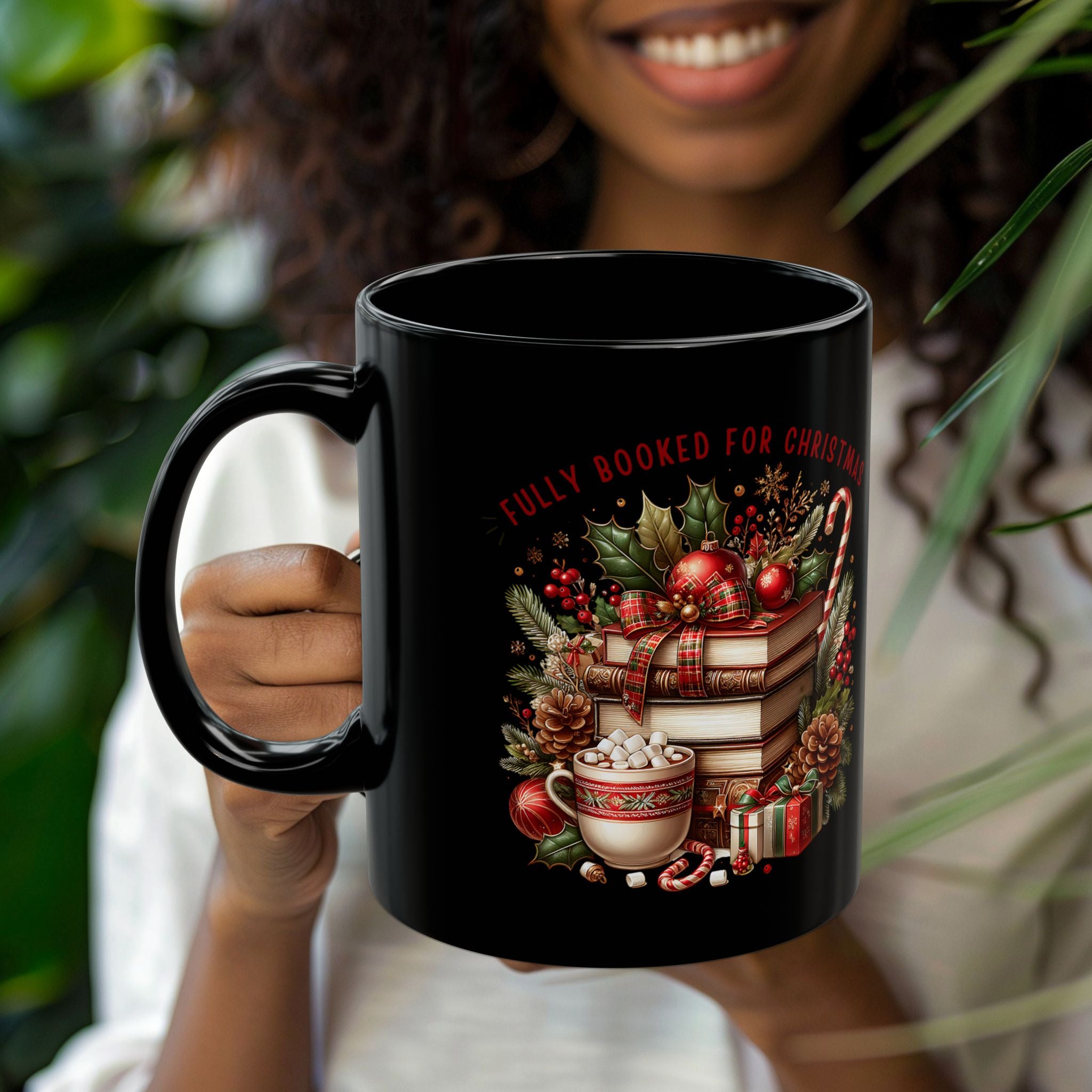 Holiday Reading Mug – Fully Booked for Christmas Cup Black