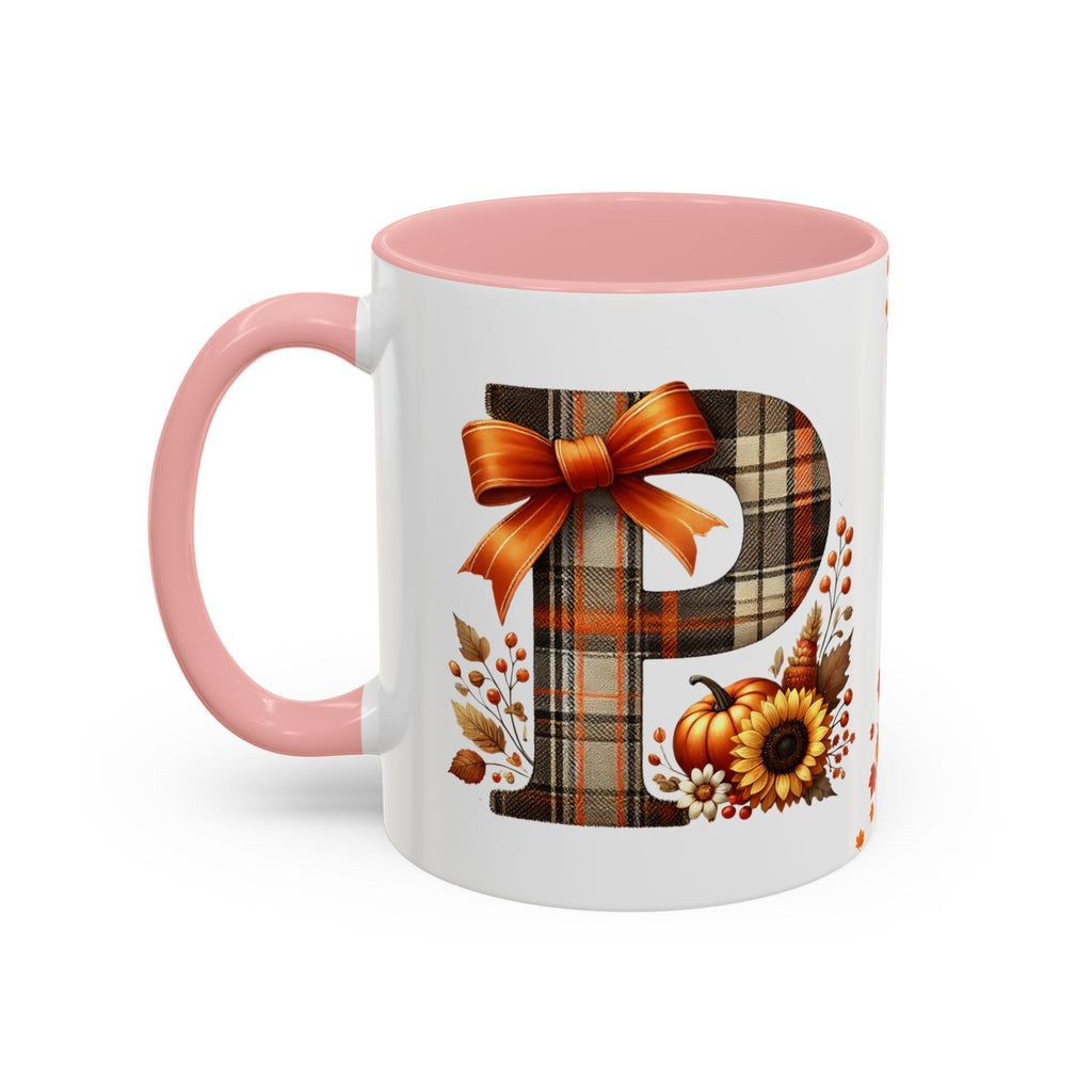 Custom Fall Coffee Mug | Personalized Initial A–Z | Cozy Autumn Drinkware & Seasonal Decor