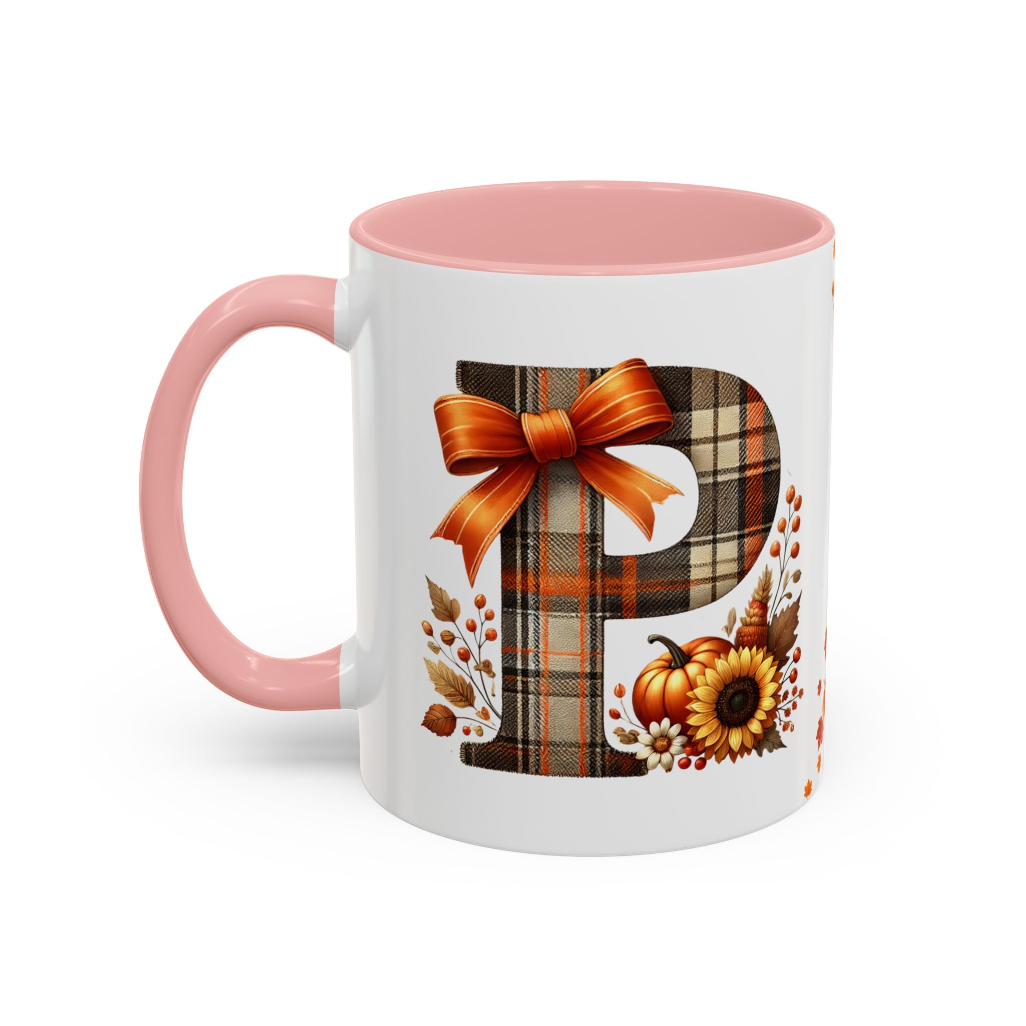 Custom Fall Coffee Mug | Personalized Initial A–Z | Cozy Autumn Drinkware & Seasonal Decor
