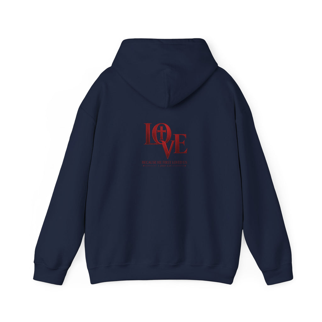 LOVE Christian Hoodie | 1 John 4:19 Bible Verse Hoodie