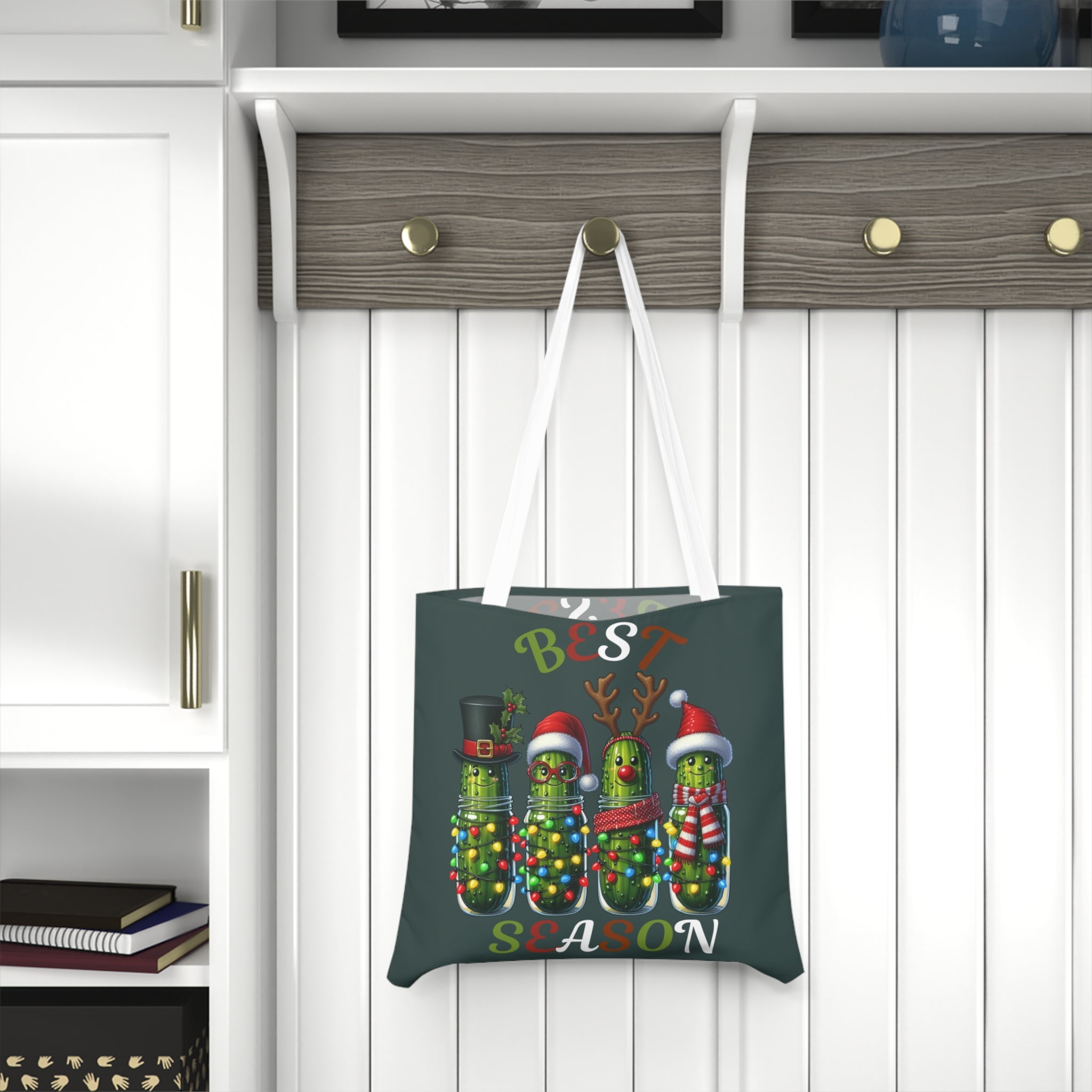 Best Season Holiday Tote Bag – Christmas Pickle Jar Design, Festive Carryall