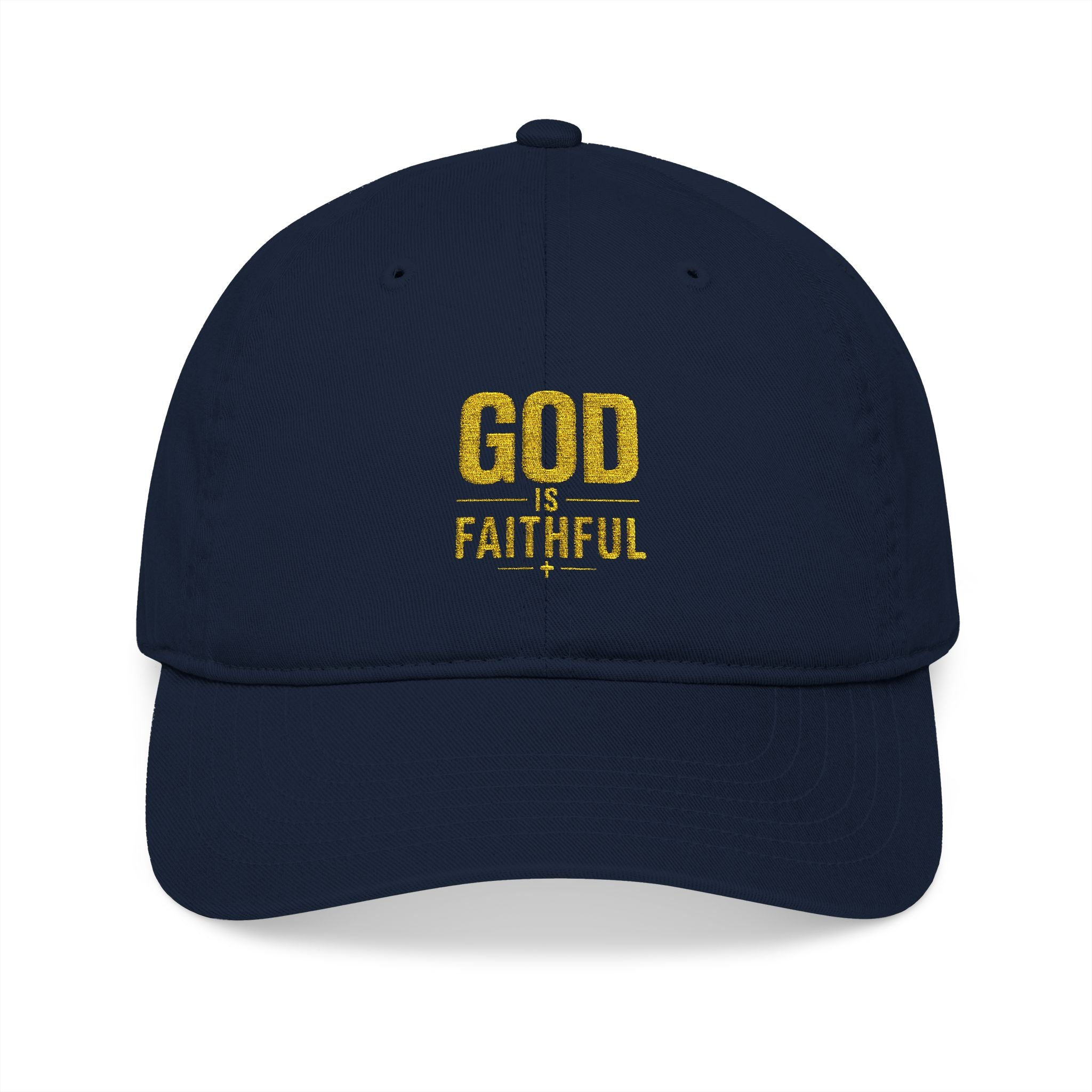 God Is Faithful Organic Embroidered Cap | Christian Faith Hat