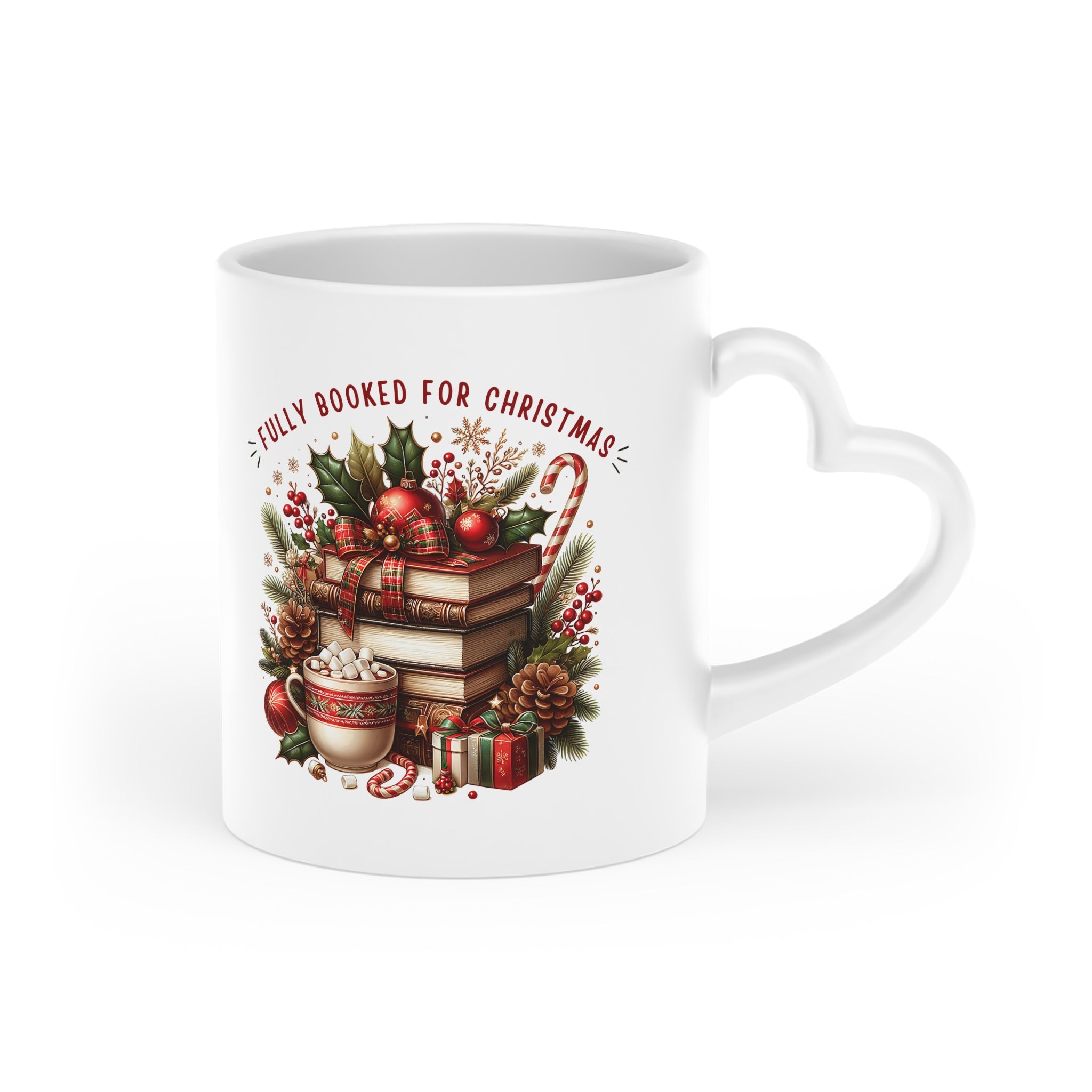 Heart-Shaped Christmas Mug