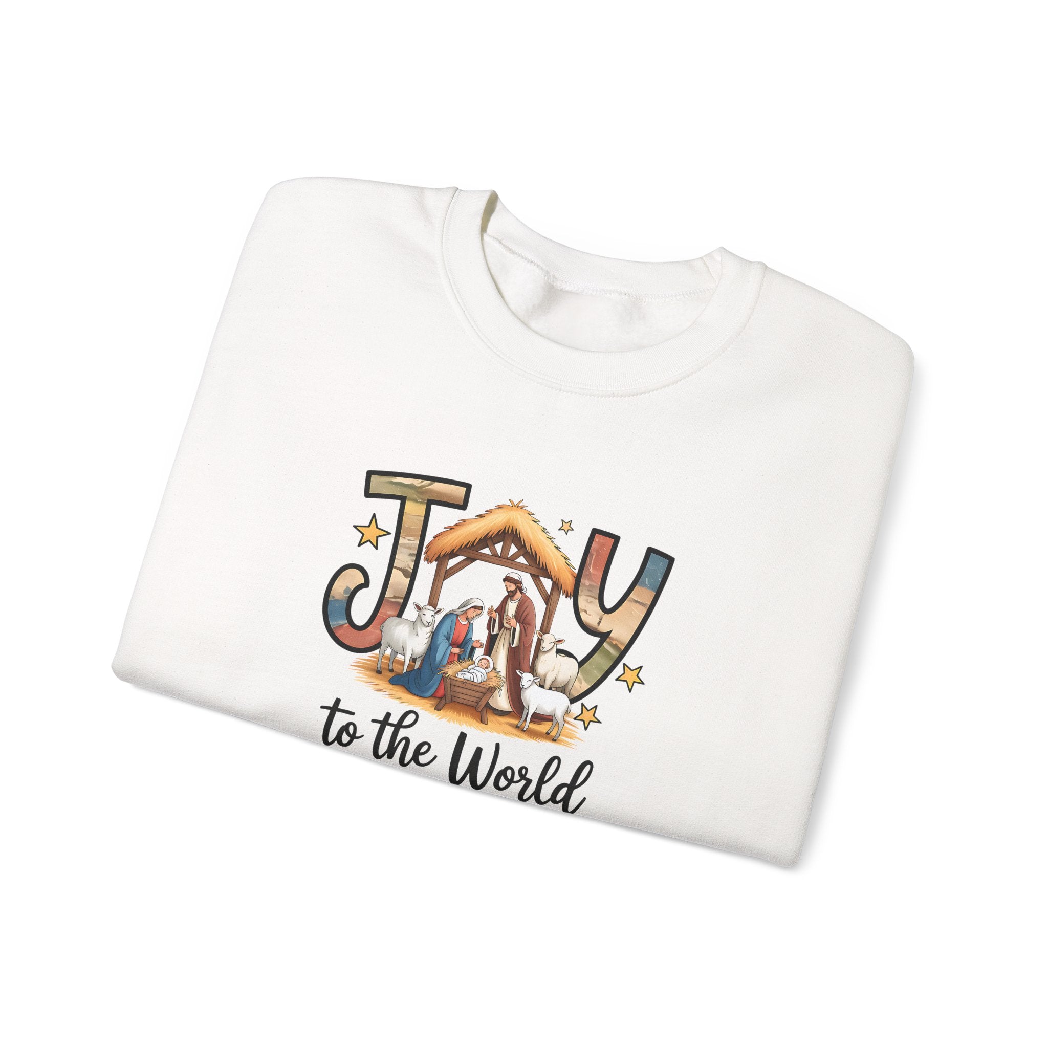 Joy to the World Sweatshirt – Christian Faith Crewneck, Inspirational Apparel